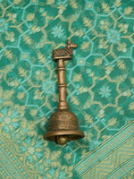 Green Meenakari Jaal Cotton Silk Handloom Banarasi Saree