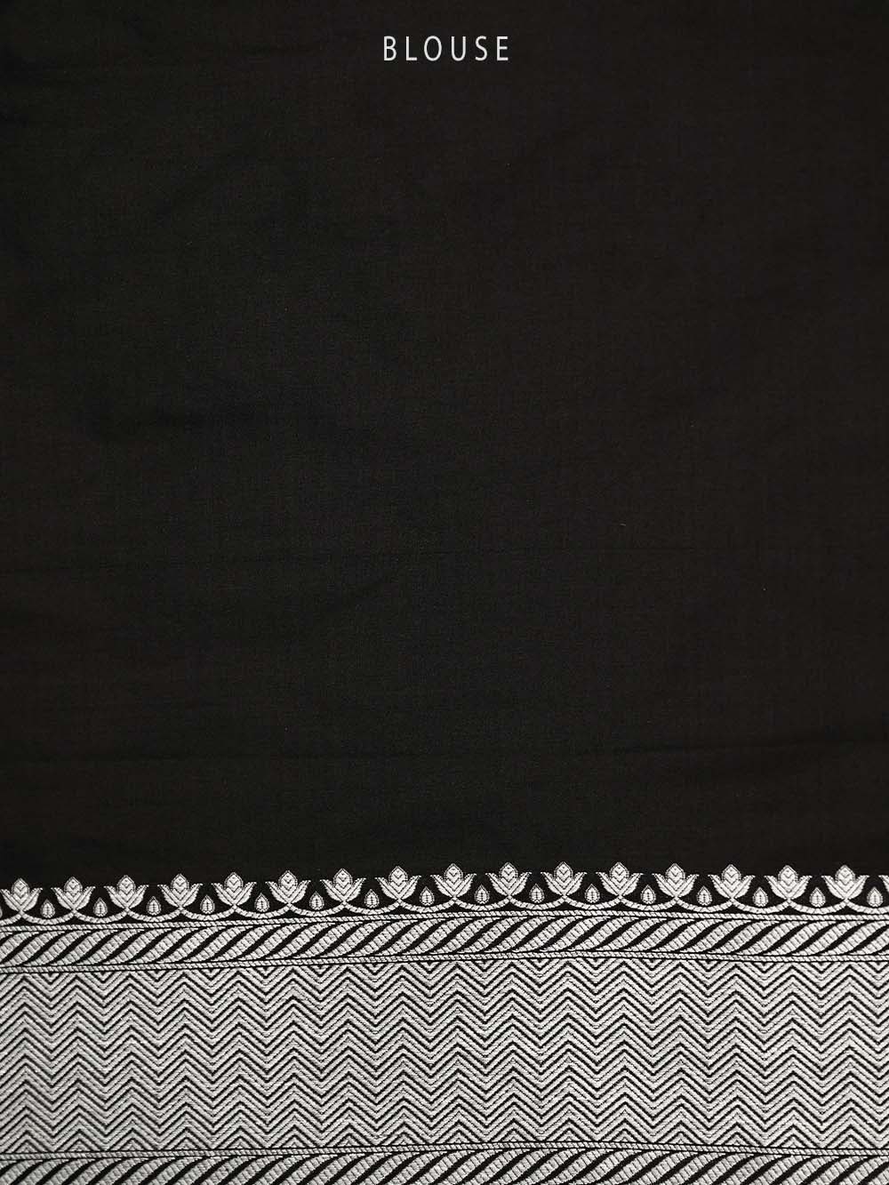 Black Shikargah Katan Silk Brocade Handloom Banarasi Saree - Sacred Weaves