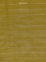 Lime Yellow Booti Tissue Katan Silk Handloom Banarasi Saree