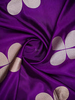 Purple Boota Pure Silk Handloom Banarasi Saree - Sacred Weaves