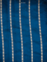 Midnight Blue Boota Pure Silk Handloom Banarasi Saree