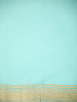 Pastel Aqua Blue Boota Organza Handloom Banarasi Saree - Sacred Weaves