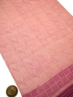 Magenta Printed Cotton Silk Handloom Banarasi Suit - Sacred Weaves