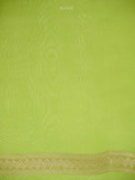 Parrot Green Boota Organza Handloom Banarasi Saree - Sacred Weaves