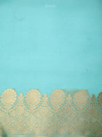 Aqua Blue Boota Organza Handloom Banarasi Saree