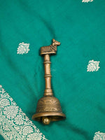 Green Booti Katan Silk Handloom Banarasi Dupatta - Sacred Weaves