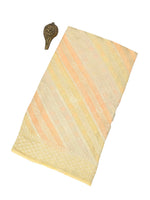 Pastel Yellow Peach Rangkat Khaddi Georgette Handloom Banarasi Saree