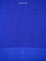 Royal Blue Plain Silk Handloom Saree - Sacred Weaves