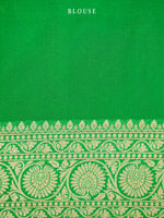 Sea Green Booti Khaddi Georgette Handloom Banarasi Saree - Sacred Weaves