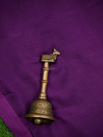 Purple Plain Silk Handloom Saree