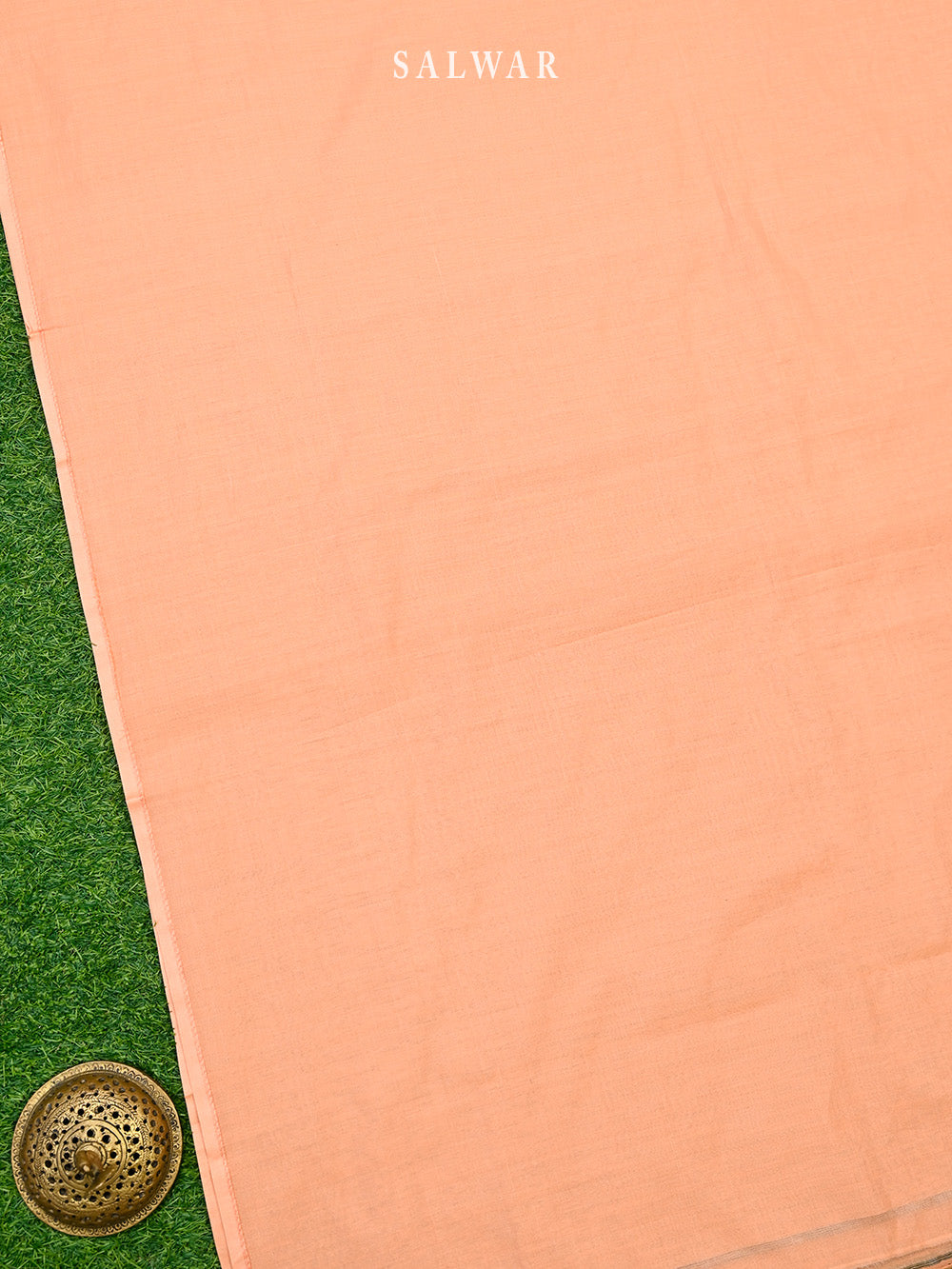 Peach Cotton Silk Handloom Banarasi Suit - Sacred Weaves