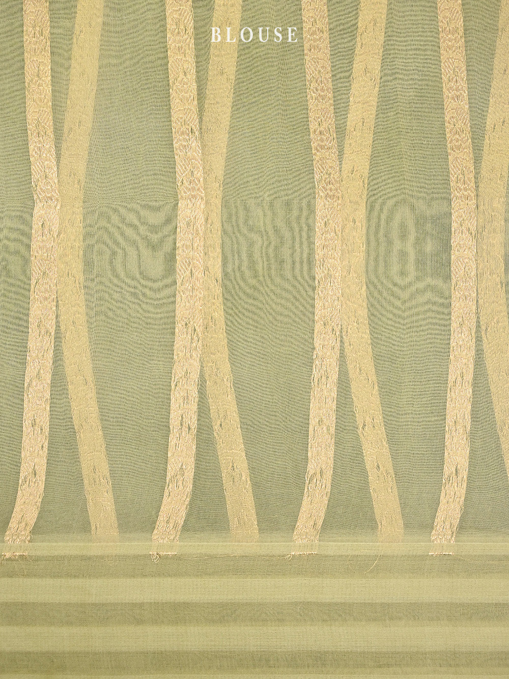 Moss Green Booti Organza Handloom Banarasi Saree - Sacred Weaves