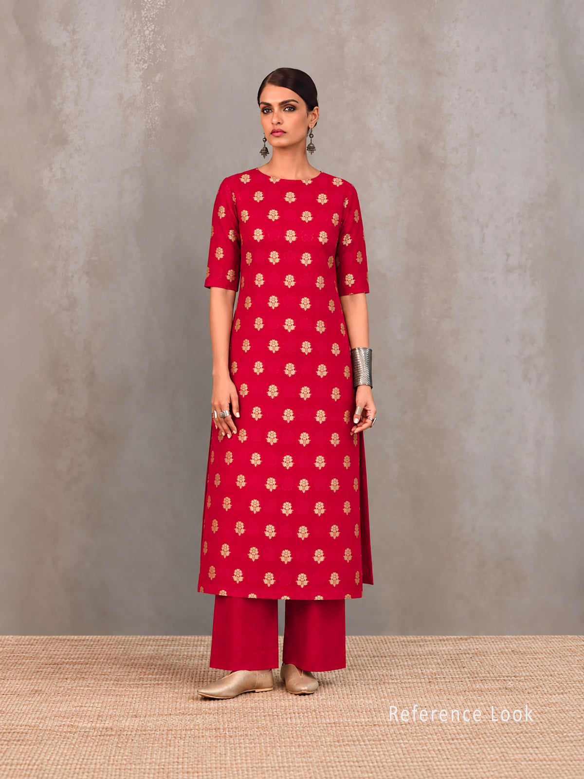 Red Bandhani Khaddi Georgette Handloom Banarasi Suit - Sacred Weaves