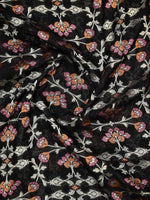 Black Meenakari Khaddi Georgette Handloom Banarasi Suit - Sacred Weaves