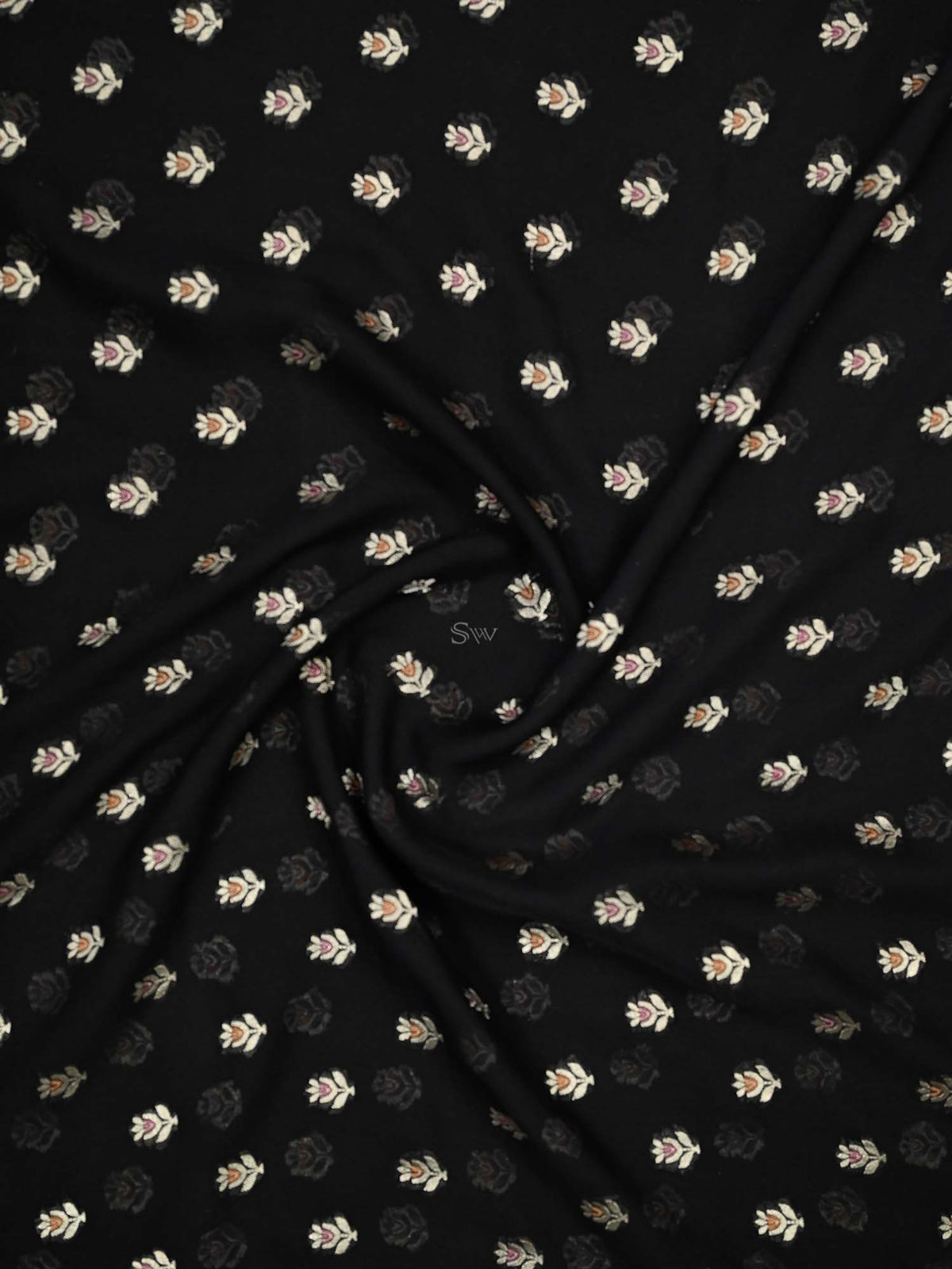 Black Meenakari Khaddi Georgette Handloom Banarasi Suit - Sacred Weaves
