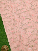 Pastel Pink Embroidery Organza Handloom Banarasi Suit - Gift Box - Sacred Weaves