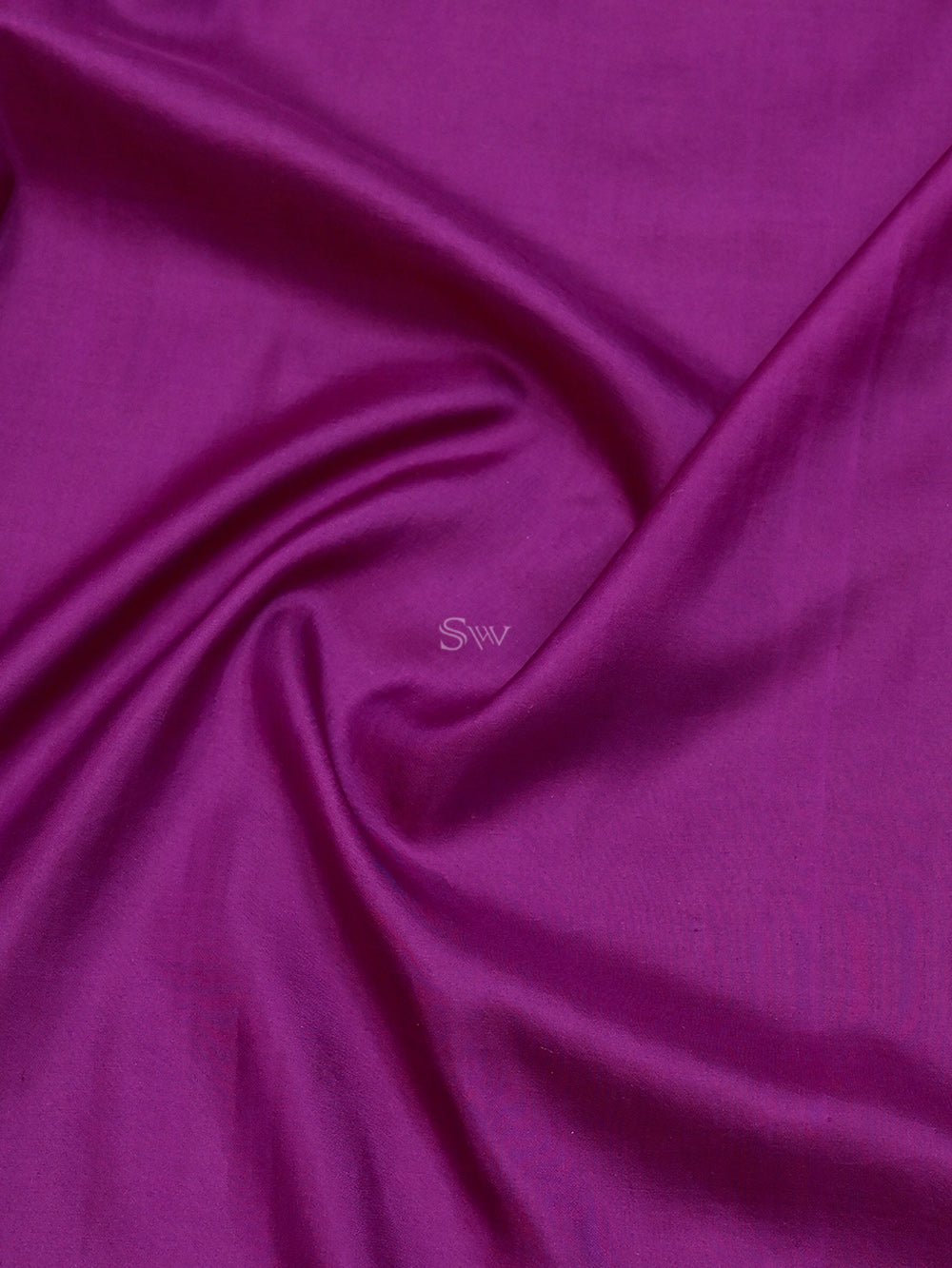 Purple Plain Katan Silk Handloom Banarasi Saree - Sacred Weaves