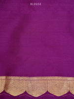 Purple Plain Katan Silk Handloom Banarasi Saree - Sacred Weaves