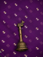Purple Meenakari Khaddi Georgette Handloom Banarasi Suit - Sacred Weaves