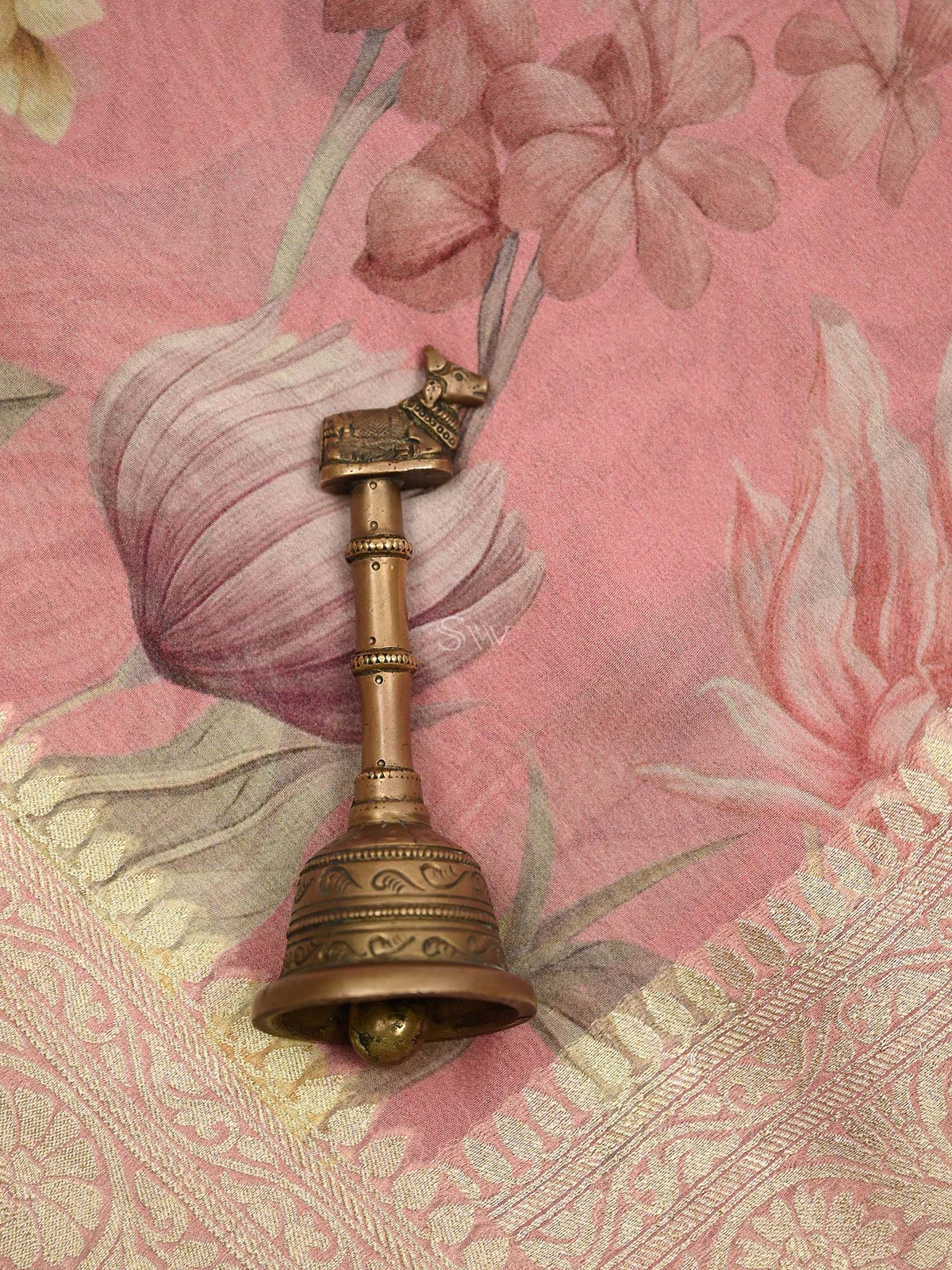 Peach Booti Khaddi Georgette Handloom Banarasi Suit - Gift Box - Sacred Weaves