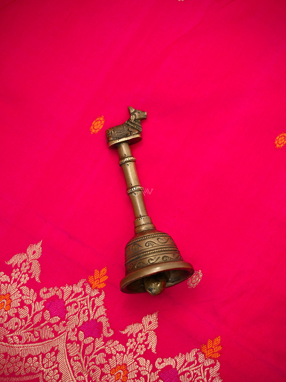 Dark Pink Booti Katan Silk Handloom Banarasi Suit - Sacred Weaves