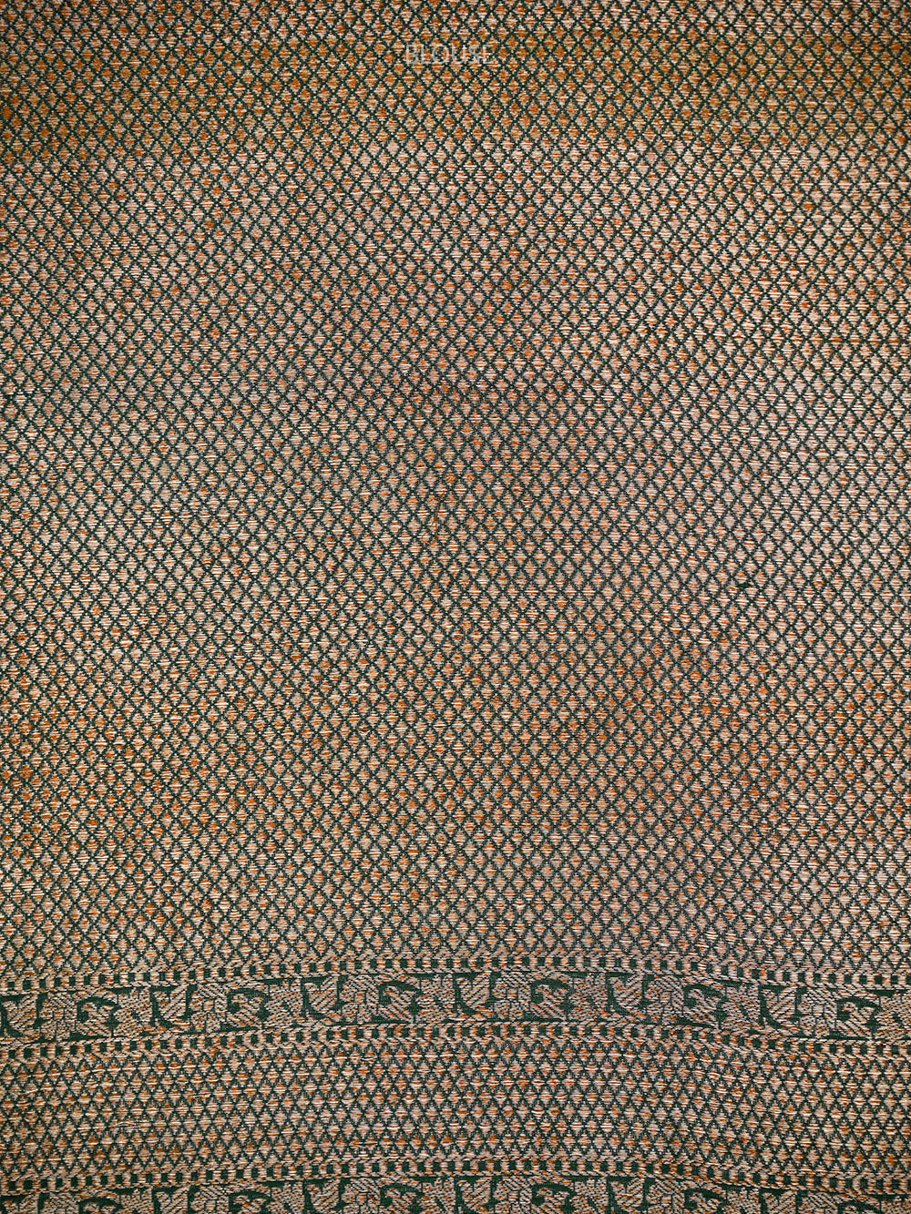 Bottle Green Booti Silk Handloom Banarasi Saree - Sacred Weaves