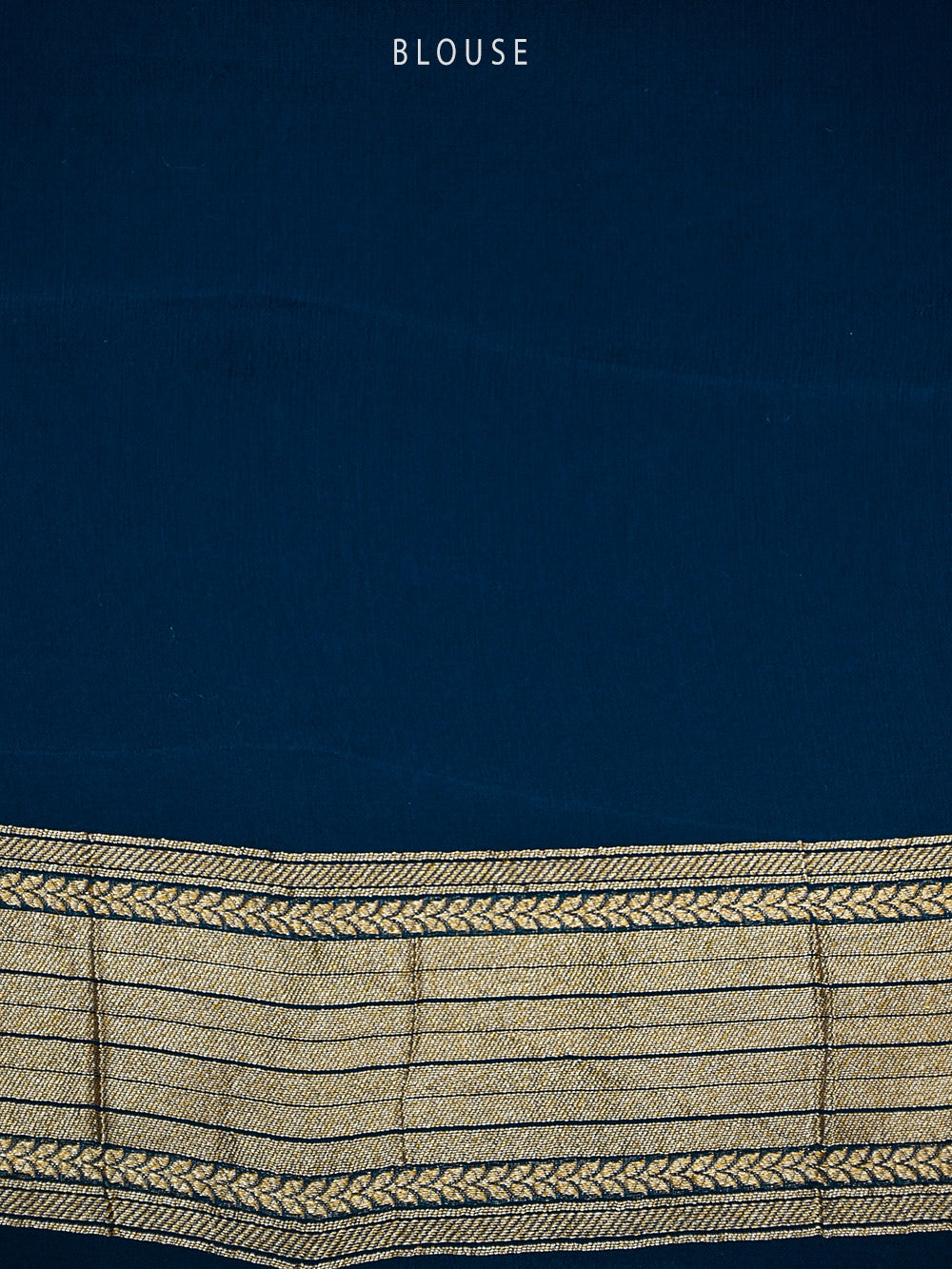 Midnight Blue Meenakari Jaal Khaddi Georgette Handloom Banarasi Saree - Sacred Weaves