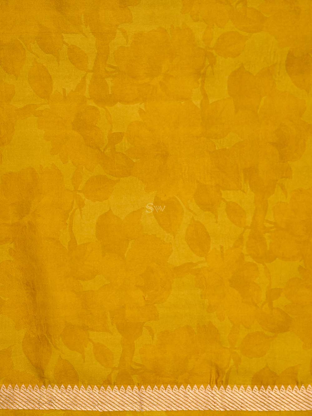 Mustard Booti Silk Handloom Banarasi Suit - Sacred Weaves