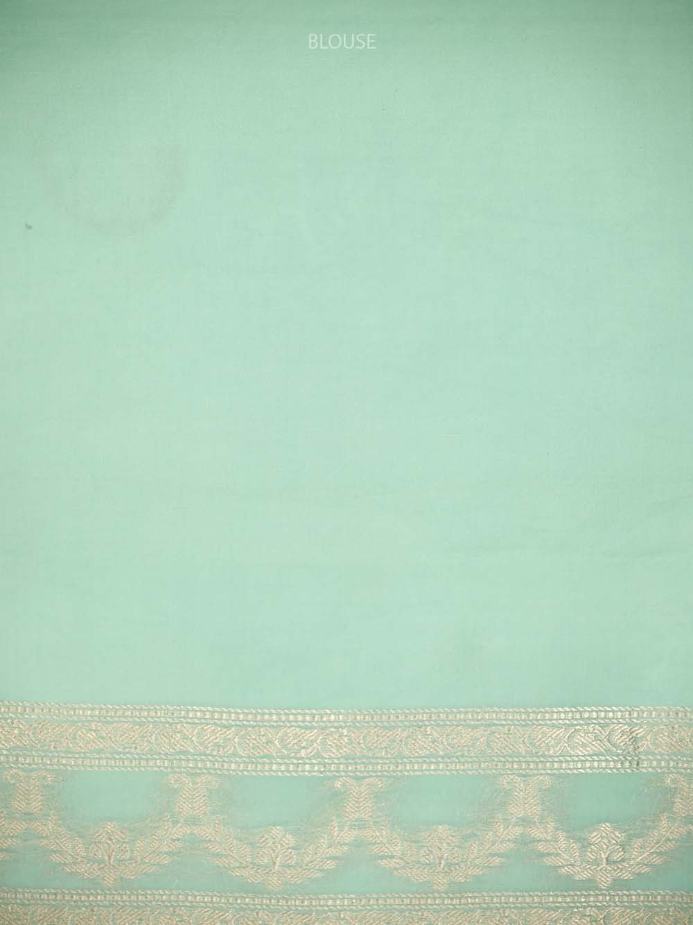 Pastel Green Organza Handloom Banarasi Saree - Sacred Weaves