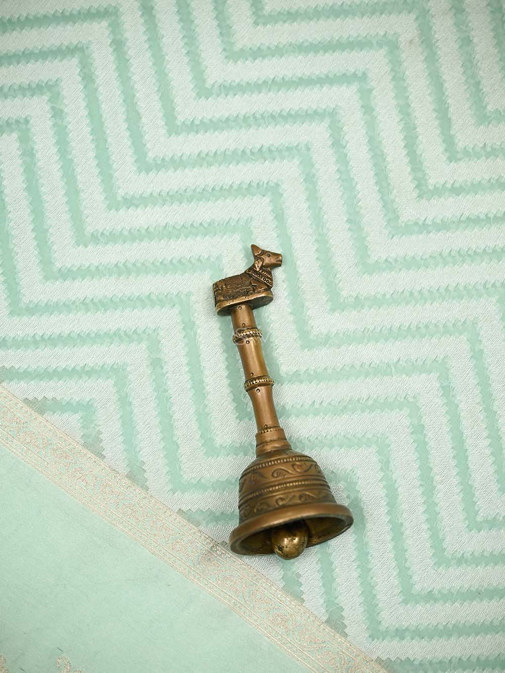 Pastel Green Organza Handloom Banarasi Saree - Sacred Weaves