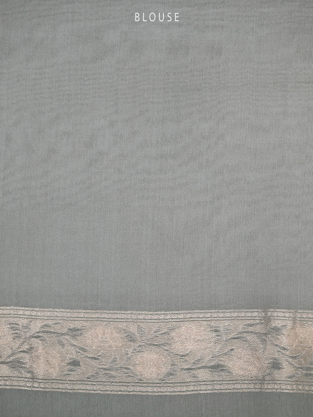 Pastel Grey Organza Handloom Banarasi Saree - Sacred Weaves