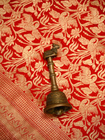 Red Silk Shikargah Brocade Handloom Banarasi Saree - Sacred Weaves