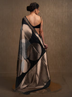 Black Katan Silk Handloom Banarasi Saree - Sacred Weaves