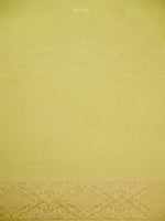 Lime Yellow Satin Brocade Handloom Banarasi Saree - Sacred Weaves