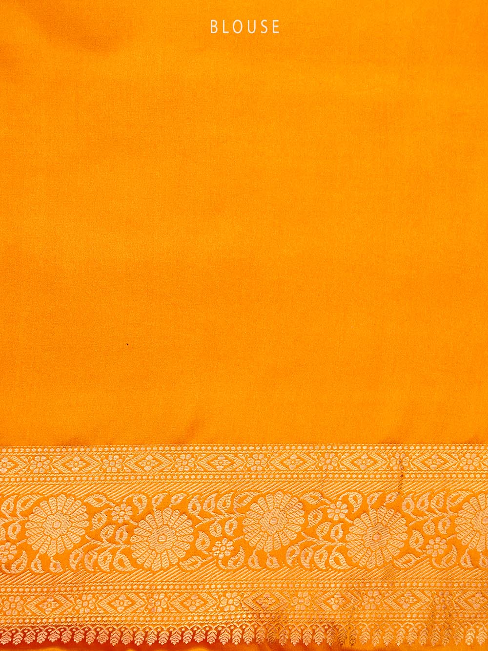 Mustard Satin Brocade Handloom Banarasi Saree - Sacred Weaves
