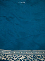 Midnight Blue Satin Tanchoi Handloom Banarasi Saree - Sacred Weaves