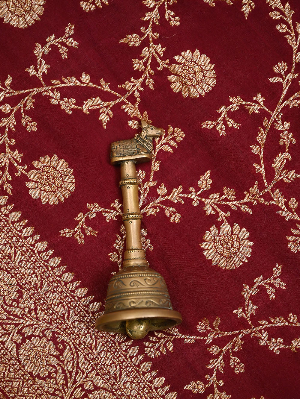 Brown Jaal Crepe Silk Handloom Banarasi Saree - Sacred Weaves