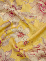 Yellow Booti Cotton Silk Handloom Banarasi Suit - Gift Box - Sacred Weaves
