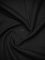 Black Plain Cotton Silk Handloom Banarasi Suit - Sacred Weaves