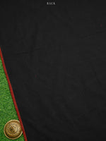Black Plain Cotton Silk Handloom Banarasi Suit - Sacred Weaves