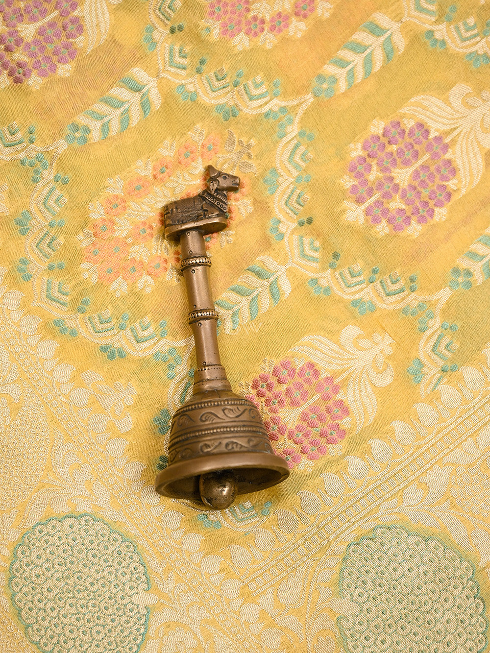 Yellow Meenakari Khaddi Georgette Handloom Banarasi Suit - Sacred Weaves