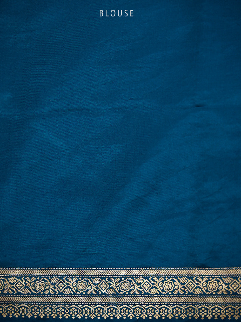 Midnight Blue Boota Satin Silk Handloom Banarasi Saree - Sacred Weaves