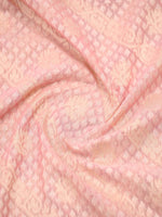 Pastel Pink Konia Cotton Silk Handloom Banarasi Dupatta - Sacred Weaves