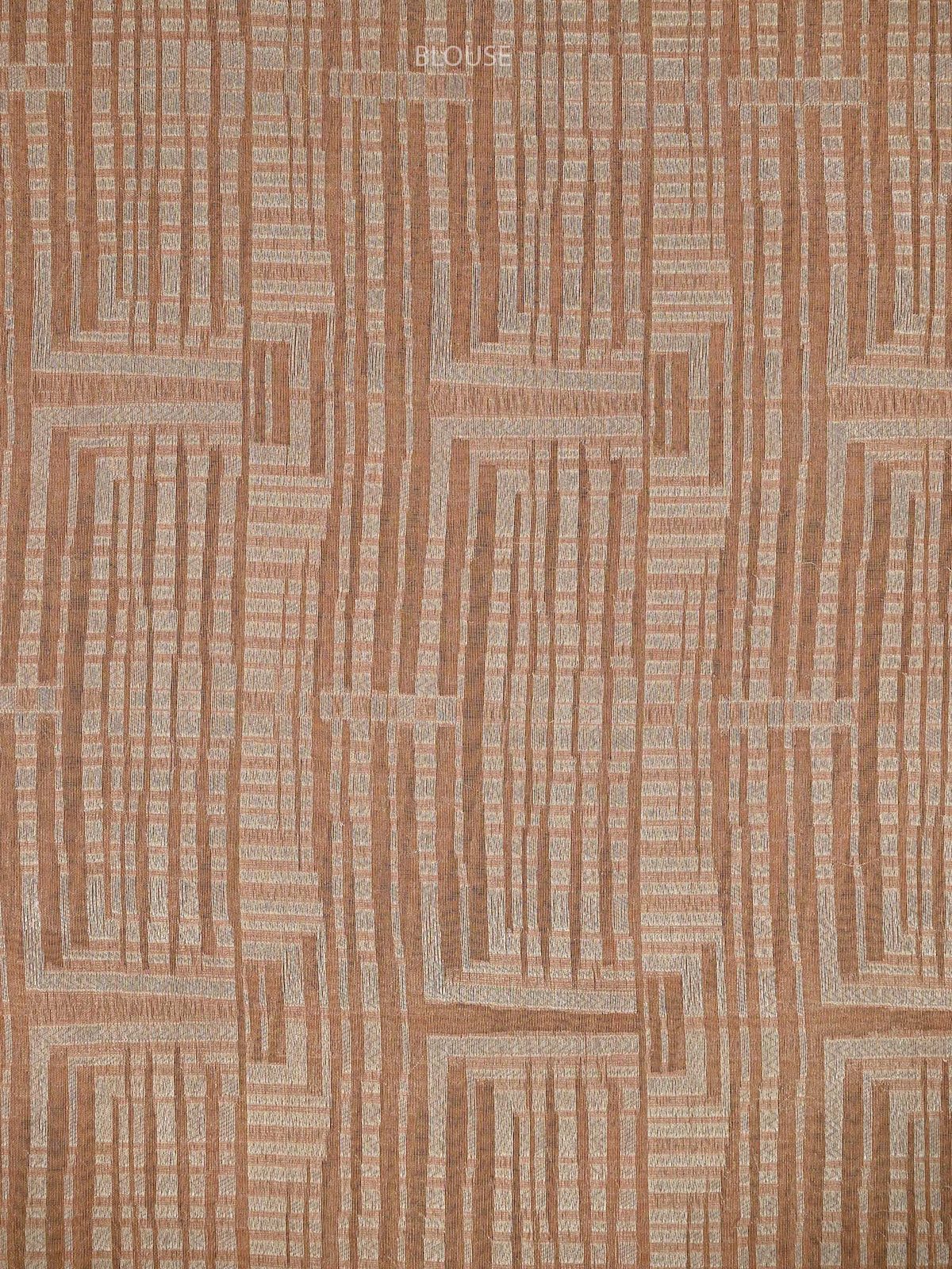 Peach Tissue Silk Handloom Banarasi Lehenga - Sacred Weaves