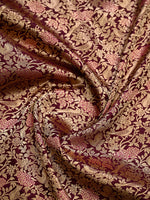 Brown Meenakari Silk Brocade Handloom Banarasi Saree - Sacred Weaves