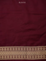 Brown Meenakari Silk Brocade Handloom Banarasi Saree - Sacred Weaves