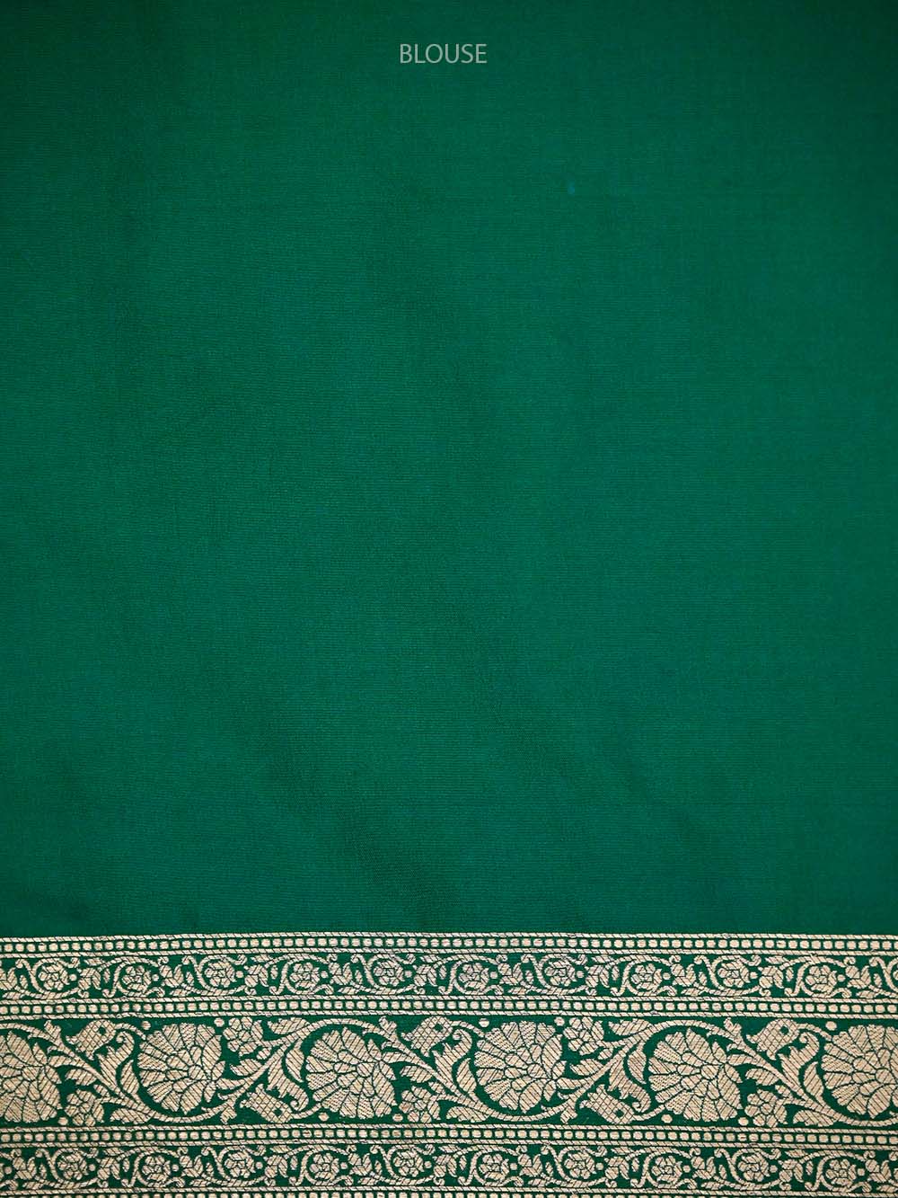 Bottle Green Meenakari Silk Brocade Handloom Banarasi Saree - Sacred Weaves