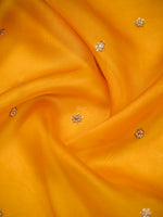 Yellow Silk Handloom Banarasi Lehenga - Sacred Weaves
