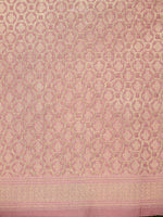 Pink Silk Handloom Banarasi Lehenga - Sacred Weaves