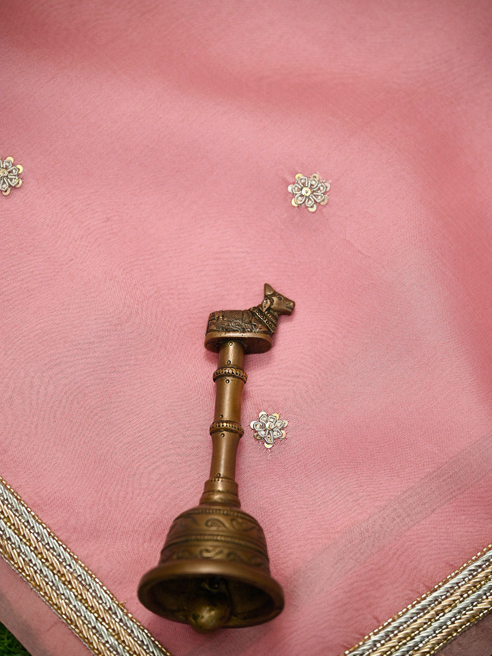 Pink Silk Handloom Banarasi Lehenga - Sacred Weaves